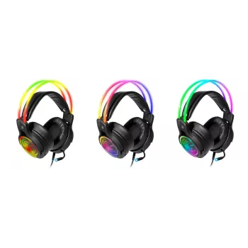 Defender COSMO PRO 7.1 Virtual Sound taustavalaistut pelikuulokkeet USB RGB mikrofonilla