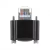 Delock 4 m GigE-kamerakaapeli Cat.6 S/FTP RJ45 90° kulma screw-lock - RJ45 suora - musta