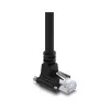 Delock 4 m GigE-kamerakaapeli Cat.6 S/FTP RJ45 90° kulma screw-lock - RJ45 suora - musta