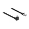 Delock 4 m GigE-kamerakaapeli Cat.6 S/FTP RJ45 90° kulma screw-lock - RJ45 suora - musta