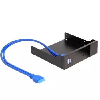 Delock 5,25 tuuman metalliasennuskehys Slim-Bay-vaihtokehyksille USB 5 Gbps (18006)