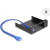Delock 5,25 tuuman metalliasennuskehys Slim-Bay-vaihtokehyksille USB 5 Gbps (18006)