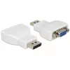 DELOCK sovitin DisplayPort 1.1 uros VGA naaras valkoinen