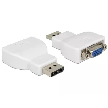 DELOCK sovitin DisplayPort 1.1 uros VGA naaras valkoinen
