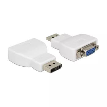 DELOCK sovitin DisplayPort 1.1 uros VGA naaras valkoinen