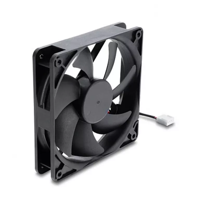 Delock aksiaalituuletin 48 V DC, 120 x 120 x 25 mm, 4-pin PWM, musta