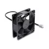 Delock aksiaalituuletin 48 V DC, 80 x 80 x 25 mm, 2-napainen liitin, musta