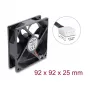 Delock aksiaalituuletin 48 V DC 92x92x25 mm 4-napainen PWM (67452), musta