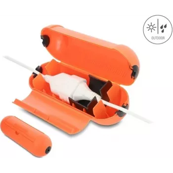 Delock kaapeliliitoksen suojakotelo IP44 ripustuskoukulla, oranssi 91729