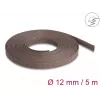 Delock kaapelinhallintaputki, 12 mm, punottu, jyrsijänkestävä, venyvä, 5 m, ruskea