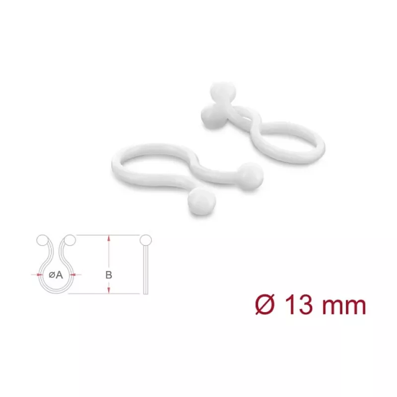 Delock Cable Twister 13 mm Läpinäkyvä, 100 kpl