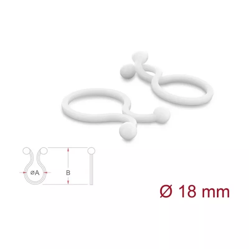 Delock kaapelin spiraaliletku Ø 18 mm läpinäkyvä, 100 kpl