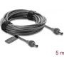 Delock DC 5,5 x 2,1 mm - DC 5,5 x 2,1 mm -kaapeli Starlink Mini -yhteensopiva, 5 m harmaa (91825)