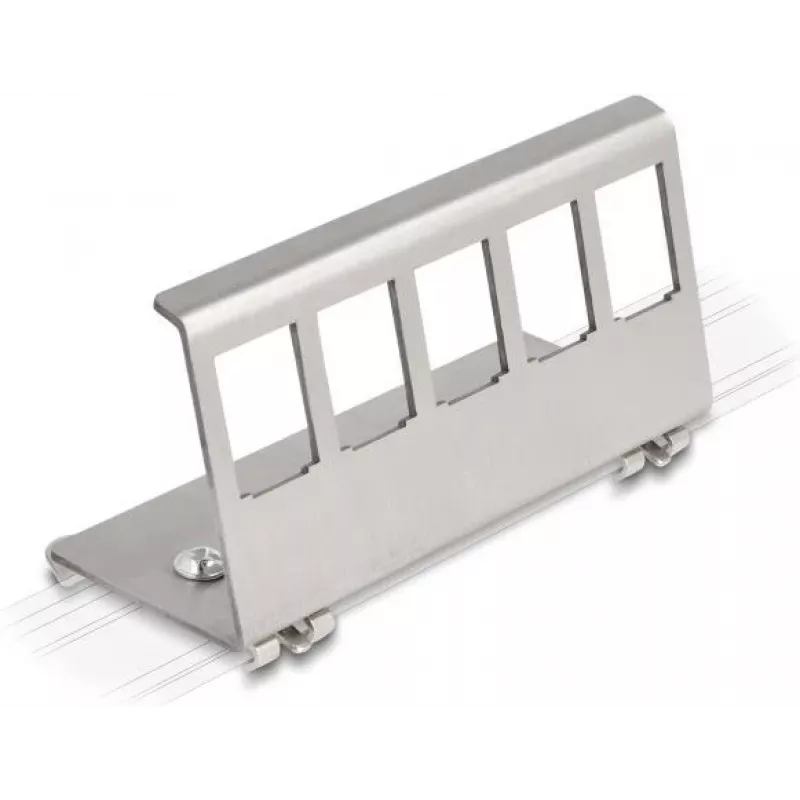 Delock DIN-kiskokiinnike 5 modulaariselle moduulille, harmaa 88141