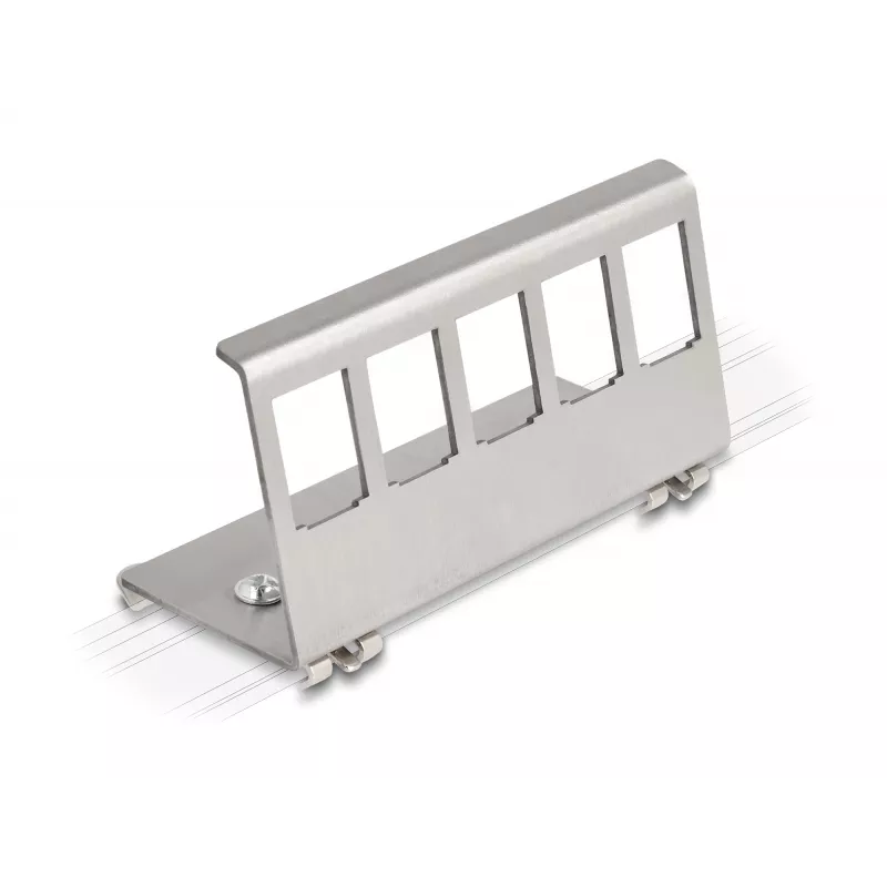 Delock DIN-kiskokiinnike 5 modulaariselle moduulille, harmaa 88141