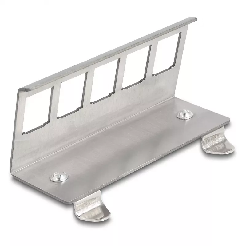 Delock DIN-kiskokiinnike 5 modulaariselle moduulille, harmaa 88141