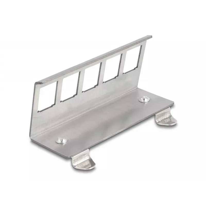 Delock DIN-kiskokiinnike 5 modulaariselle moduulille, harmaa 88141
