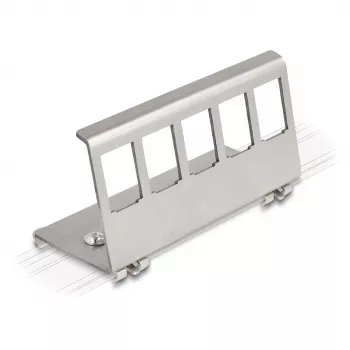 Delock DIN-kiskokiinnike 5 modulaariselle moduulille, harmaa 88141