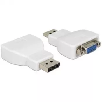 Delock DisplayPort 1.2 -liitin–VGA-liitin aktiivinen sovitin valkoinen 65568
