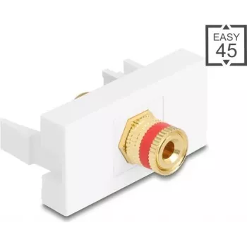 Delock Easy 45 -moduuli napaliitin kierteiseen holkkiin punainen valkoinen (90901)