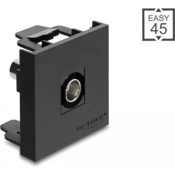 Delock Easy 45 -moduuli BNC-naaras - BNC-naaras 50 ohmia musta (91962)