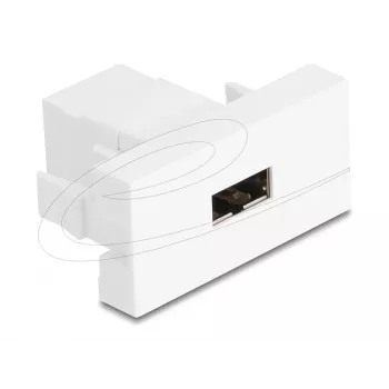 Delock Easy 45 -moduuli EASY-USB 2.0 Type-A naaras - EASY-USB Type-A naaras valkoinen 90866