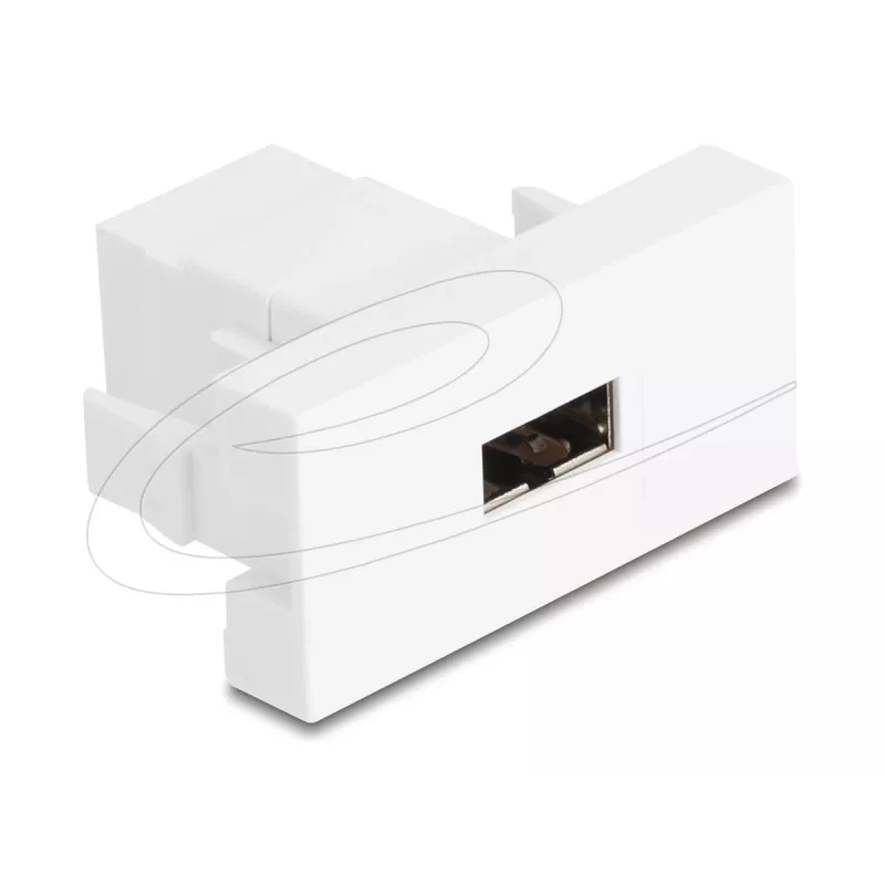 Delock Easy 45 -moduuli EASY-USB 2.0 Type-A naaras - EASY-USB Type-A naaras valkoinen 90866