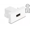 Delock Easy 45 -moduuli EASY-USB 2.0 Type-A naaras - EASY-USB Type-A naaras valkoinen 90866