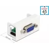 Delock Easy 45 snap-in-moduuli 9-napainen D-Sub-liitäntä valkoinen RAL 9003 81348