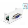 Delock Easy 45 snap-in-moduuli 9-napainen D-Sub-liitäntä valkoinen RAL 9003 81348