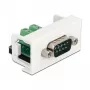 Delock Easy 45 snap-in-moduuli D-Sub 9-napainen uros 10-napaiseen riviliittimeen, valkoinen RAL 9003 81351