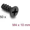 Delock tuuletinsarja M4 x 10 mm 50 kpl musta 60988