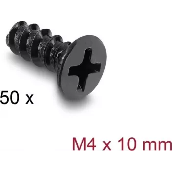 Delock tuuletinsarja M4 x 10 mm 50 kpl musta 60988