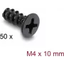 Delock tuuletinsarja M4 x 10 mm 50 kpl musta 60988