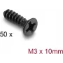Delock tuulettimen ruuvisarja M3 x 10 mm, 50 kpl, musta 60986