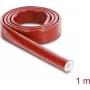 Delock tulenkestävä silikonipinnoitettu lasikuitusuojus 1 m x 10 mm punainen 19093