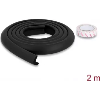 Delock vaahtomuovi-reunasuojanauha 24 x 8 mm - pituus 2 m musta (18485)