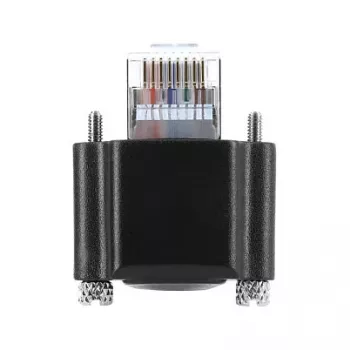 Delock GigE-kamerakaapeli RJ45 90° kulma ruuveilla RJ45 Cat.6 S/FTP 10 m musta