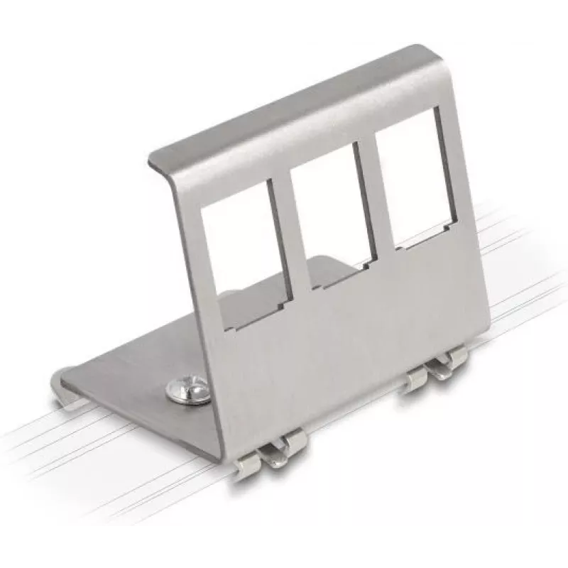 Delock Keystone metallipidike 3 portille DIN-kiskoon (88139)