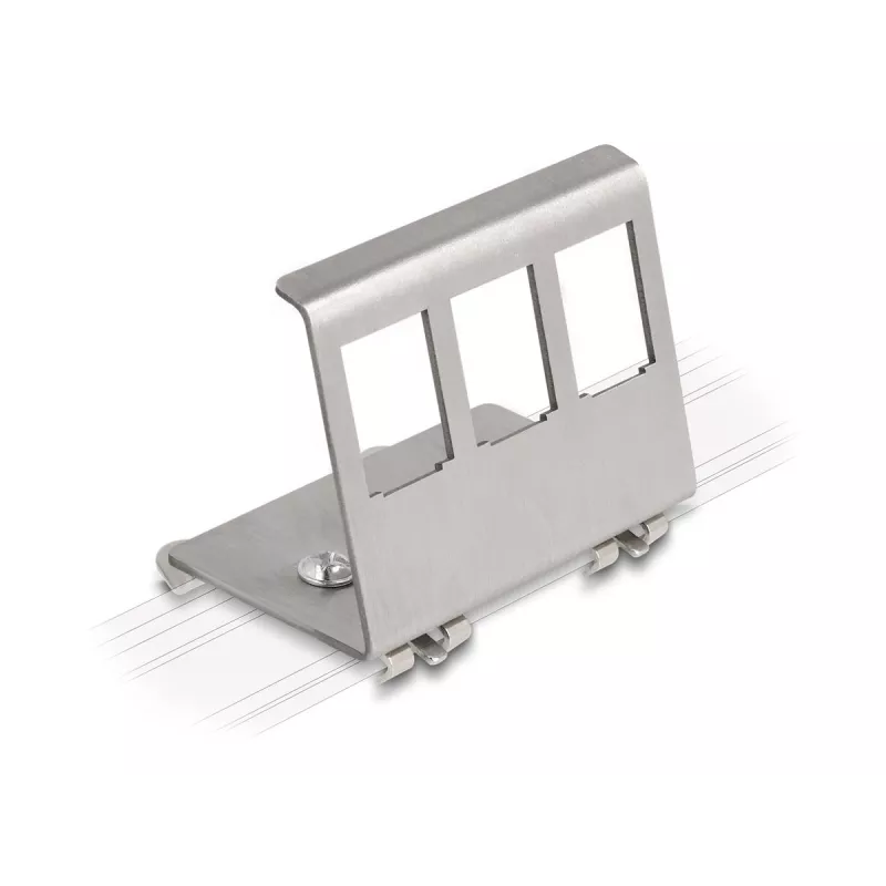 Delock Keystone metallipidike 3 portille DIN-kiskoon (88139)