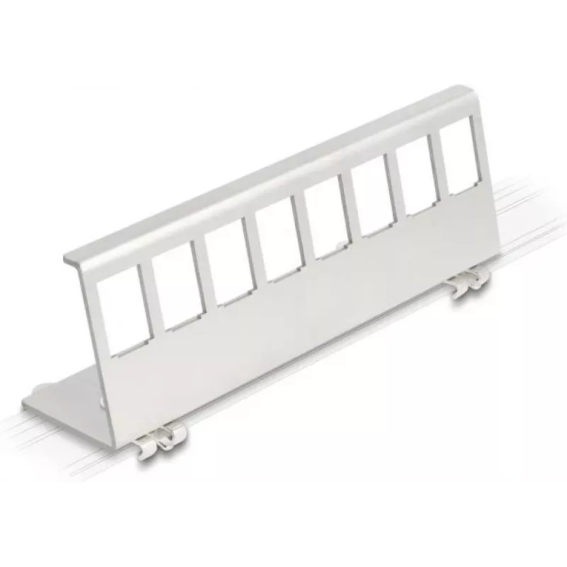 Delock Keystone metalliteline 8-porttinen DIN-kiskoon (90657)