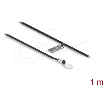 Delock NTC termistori lämpötila-anturi kaapeli M4 kierre 10 kOhm 3977 K 1 m latta PVC 2 avointa päätä