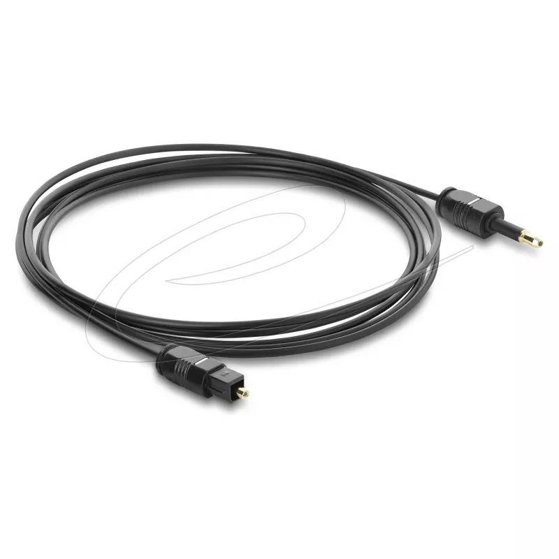 Delock optinen audiokaapeli – Mini TOSLINK 3.5mm TOSLINKiin, 2m, musta