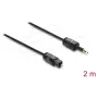 Delock optinen audiokaapeli – Mini TOSLINK 3.5mm TOSLINKiin, 2m, musta