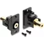 Delock paneeliasennus 3,5 mm 4-pin naaras-naaras kuulokeliitin, kullattu, musta 91223