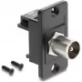 DELOCK asennusadapteri IEC C14 uros - F-naaras, musta 91204