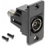 DELOCK asennusadapteri IEC C14 - F-naaras musta 91195