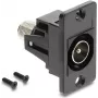 DELOCK asennusadapteri IEC-uros - F-naaras musta 91197