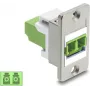 Delock paneeliasennus LC Duplex -liitäntä Multimode OM5 limetinvihreä hopea laippa 91105