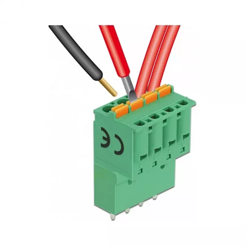 Delock PCB-liitintarvikesarja 4-napainen 5,08 mm jako, pystysuora (66501)